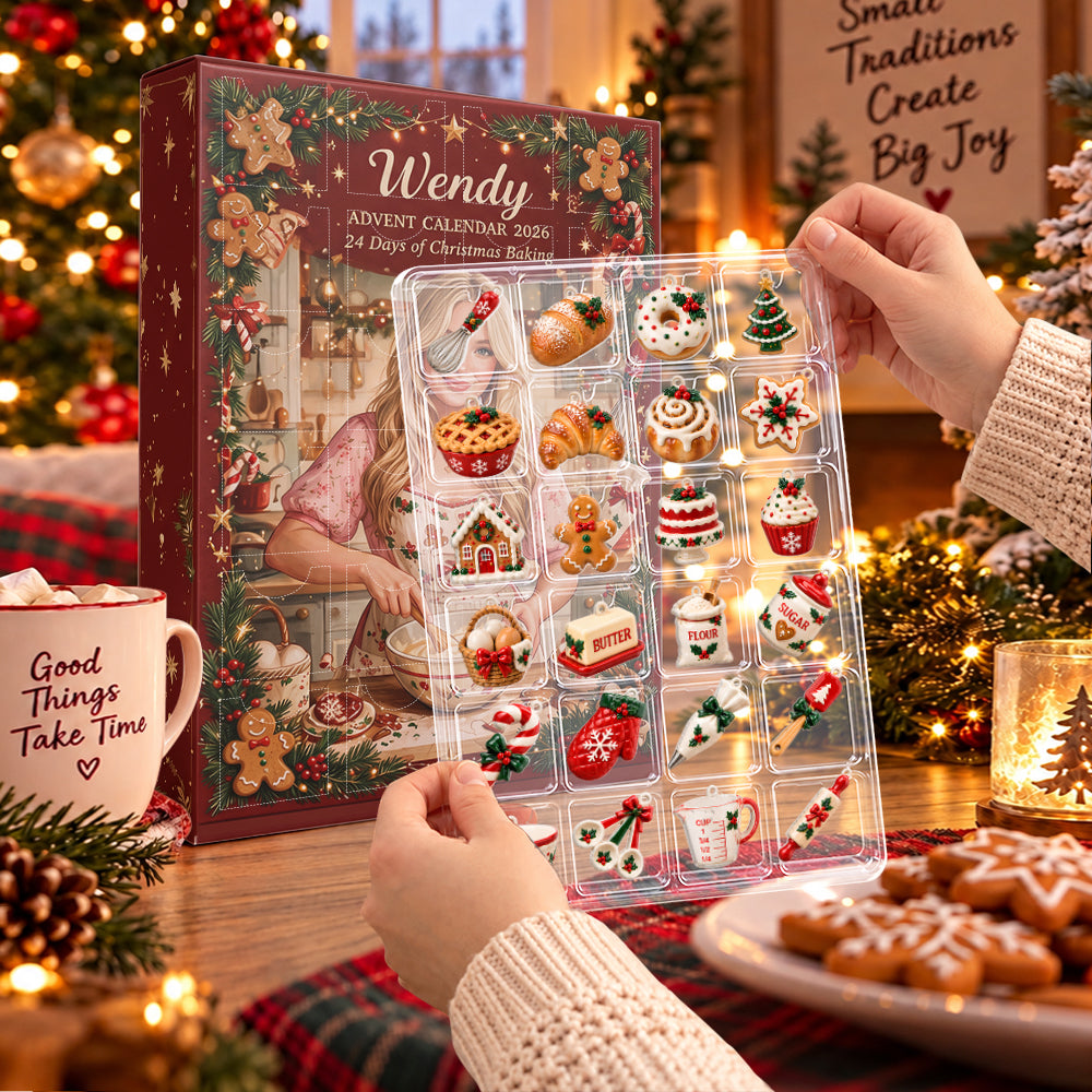 24 Days of Christmas Baking - Personalized Baking Advent Calendar With 3D Collectibles