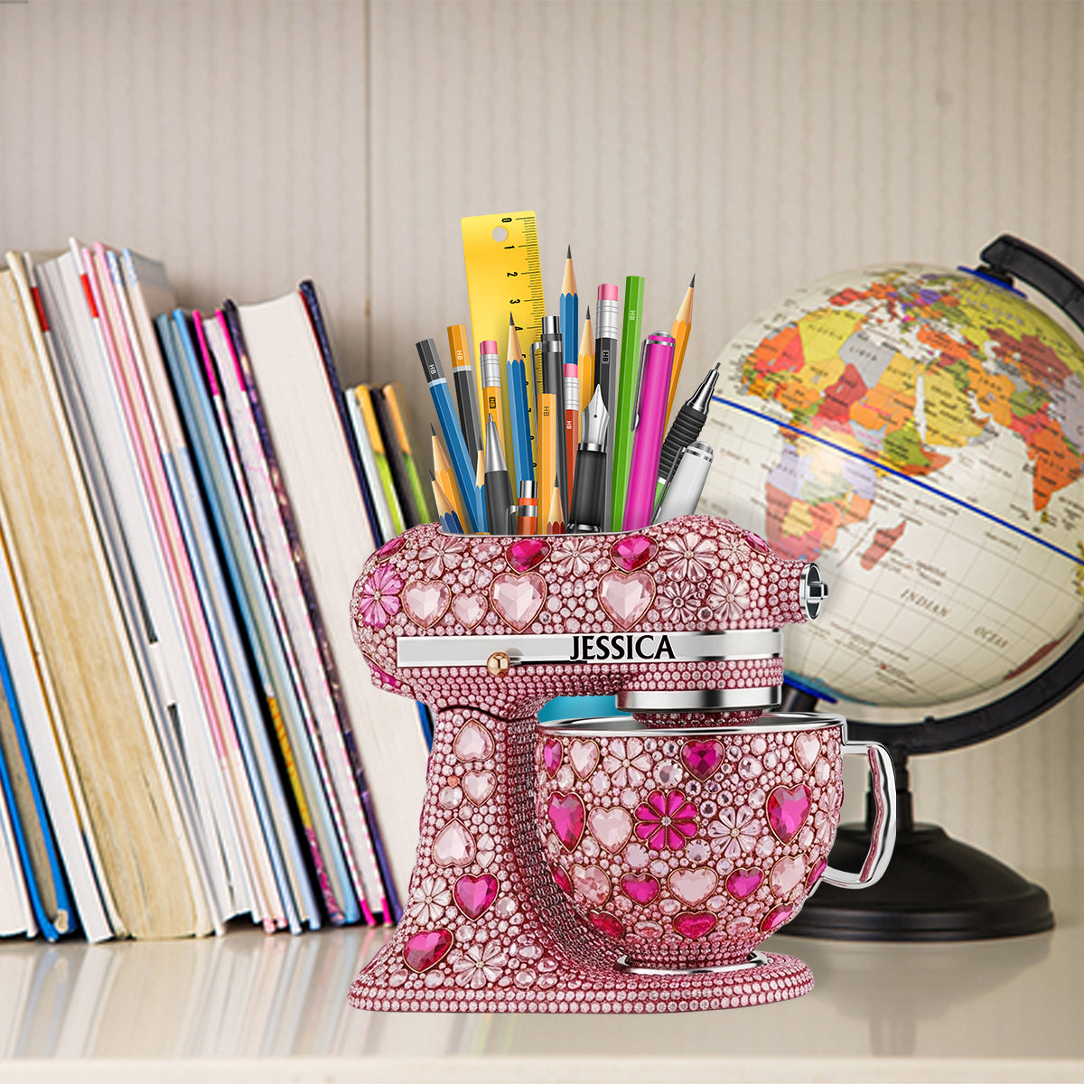 Love Baking - Personalized Baking Wooden Utensil Holder