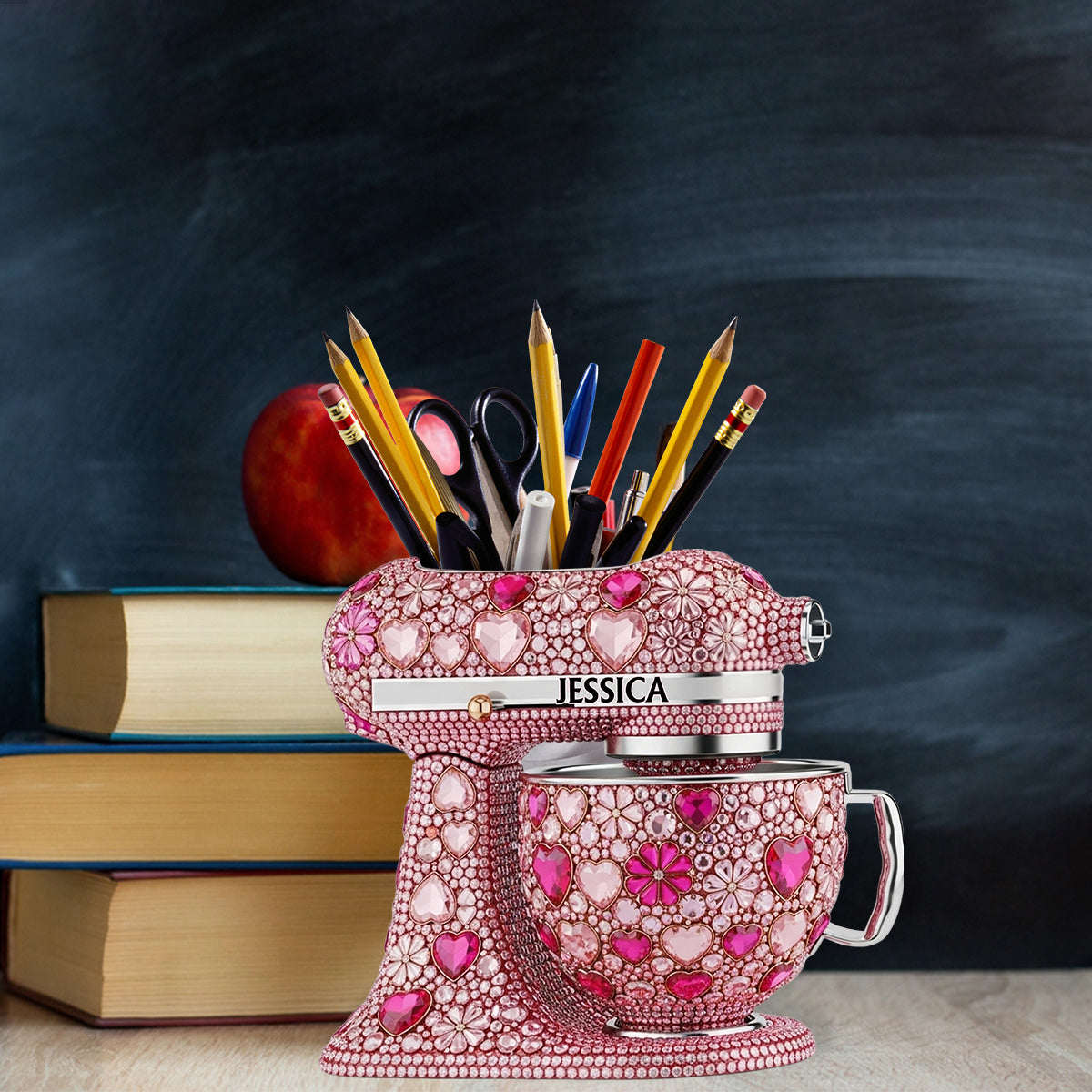 Love Baking - Personalized Baking Wooden Utensil Holder