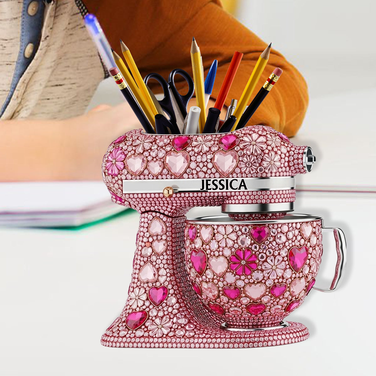 Love Baking - Personalized Baking Wooden Utensil Holder