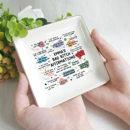 Swear Affirmations - Personalized Family Jewelry Dish