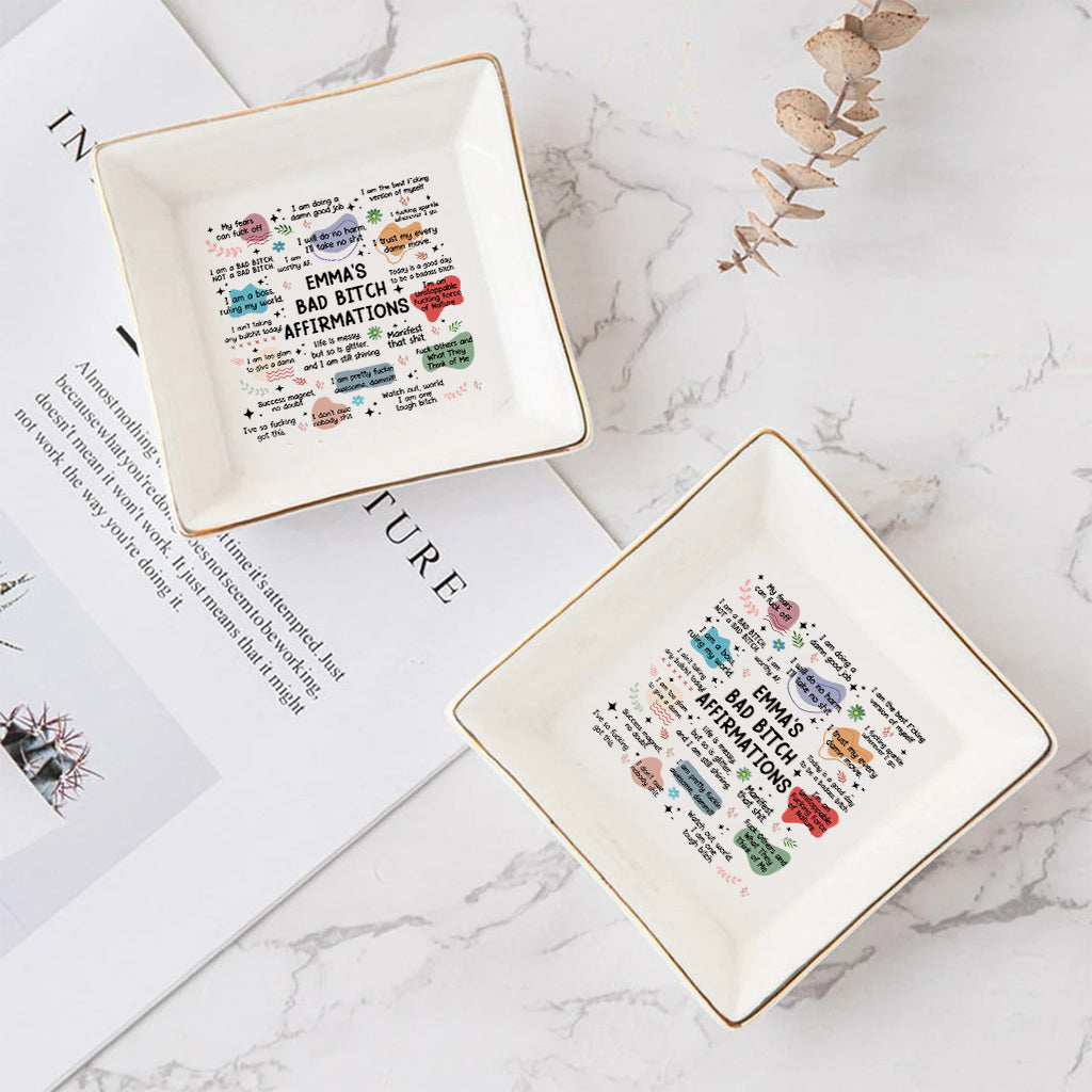 Swear Affirmations - Personalized Family Jewelry Dish