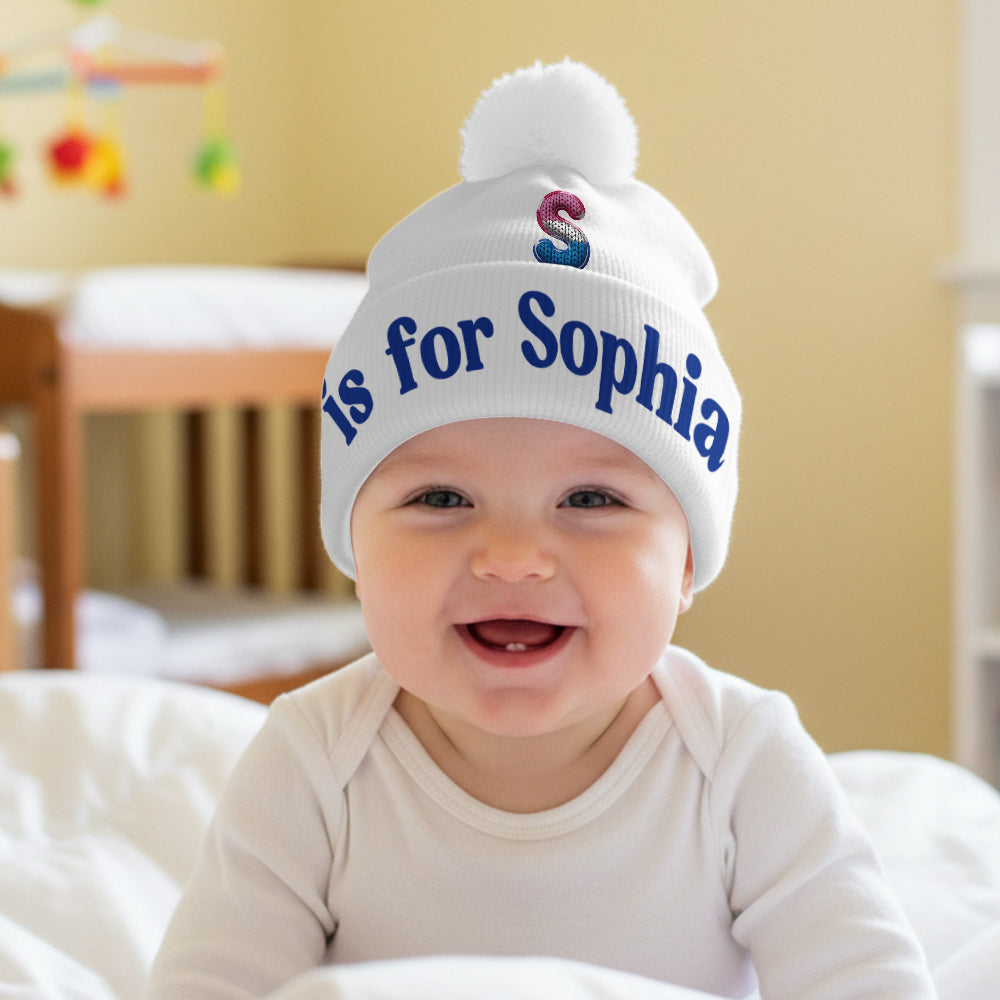 Alphabet Colorful - Personalized Kid Beanie Hat