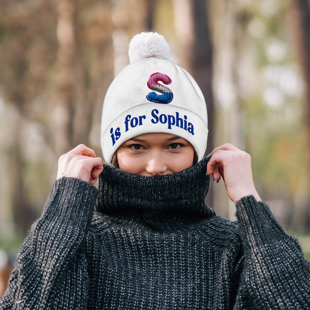 Alphabet Colorful - Personalized Kid Beanie Hat