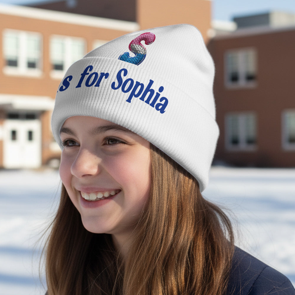 Alphabet Colorful - Personalized Kid Beanie Hat