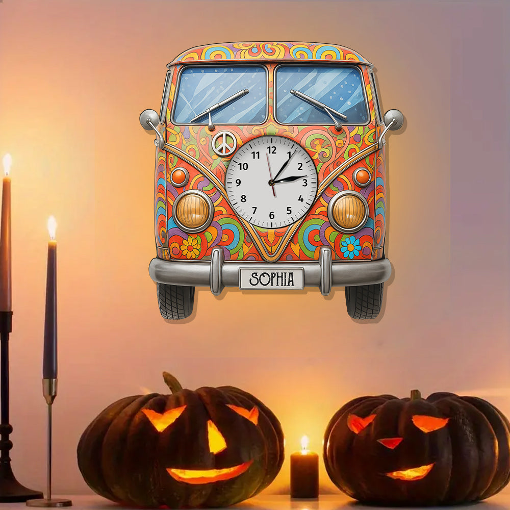 Chill Time - Personalized Hippie LED Light Wall Clock