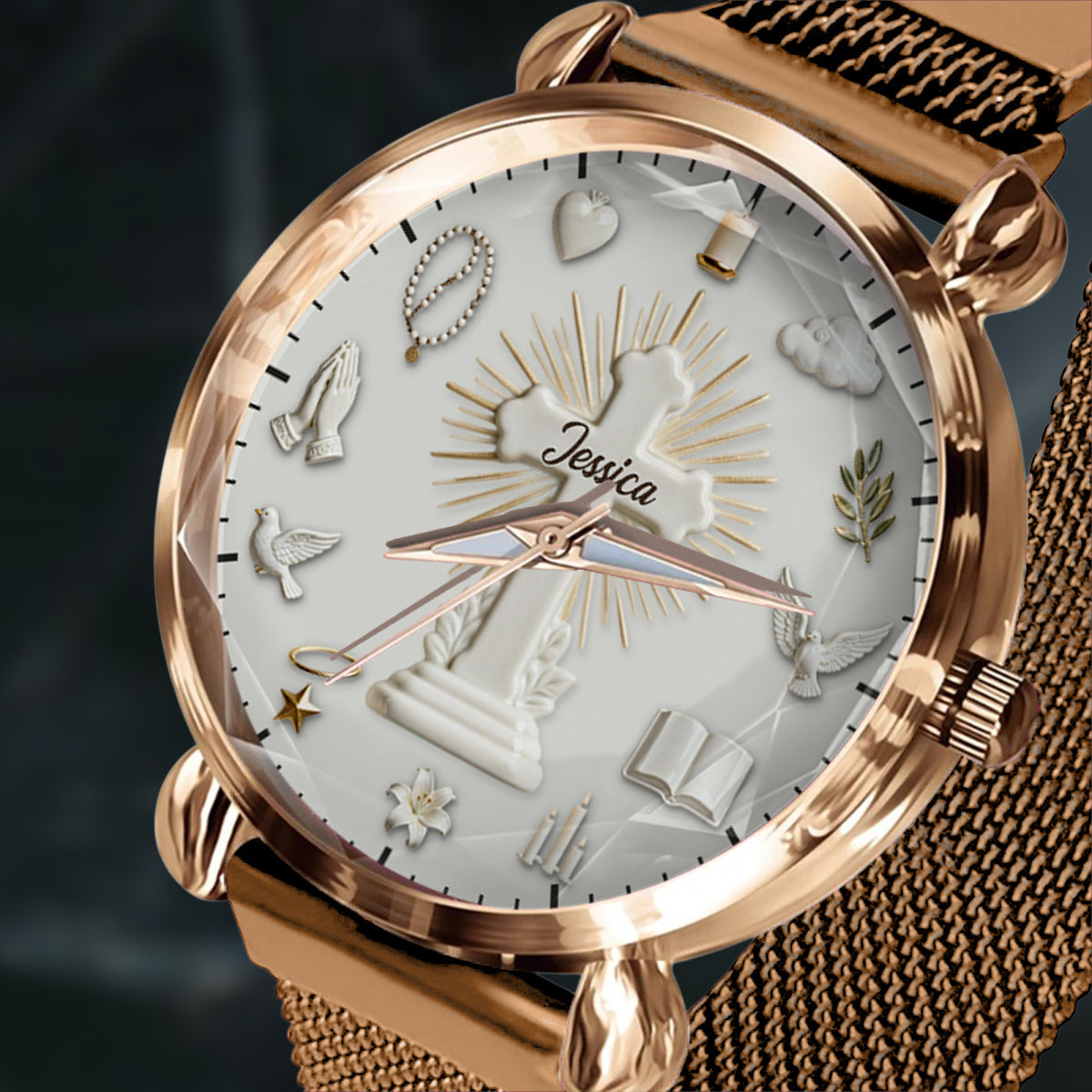 Faith Over Fear - Personalized Christian Women Hand Watch