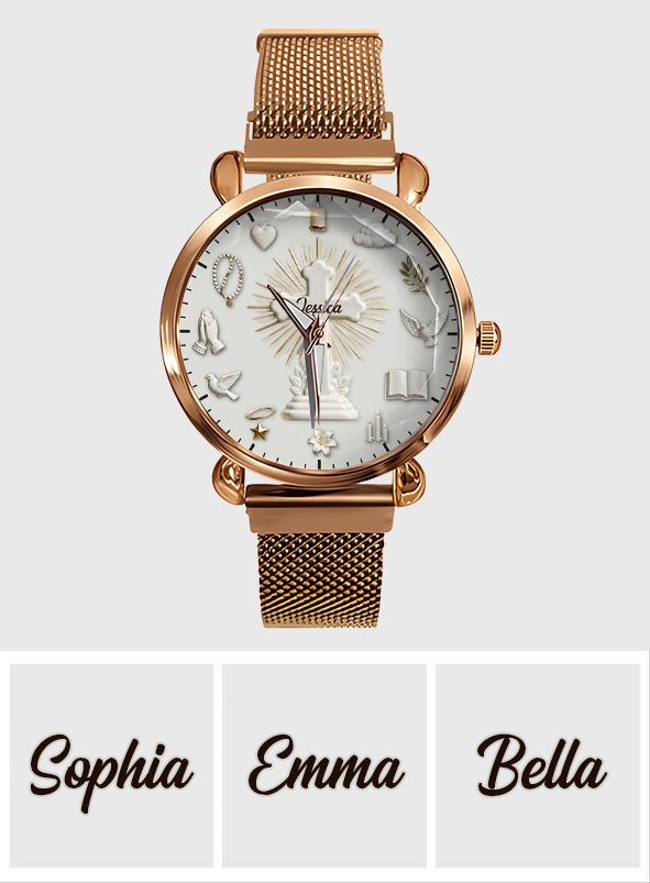 Faith Over Fear - Personalized Christian Women Hand Watch