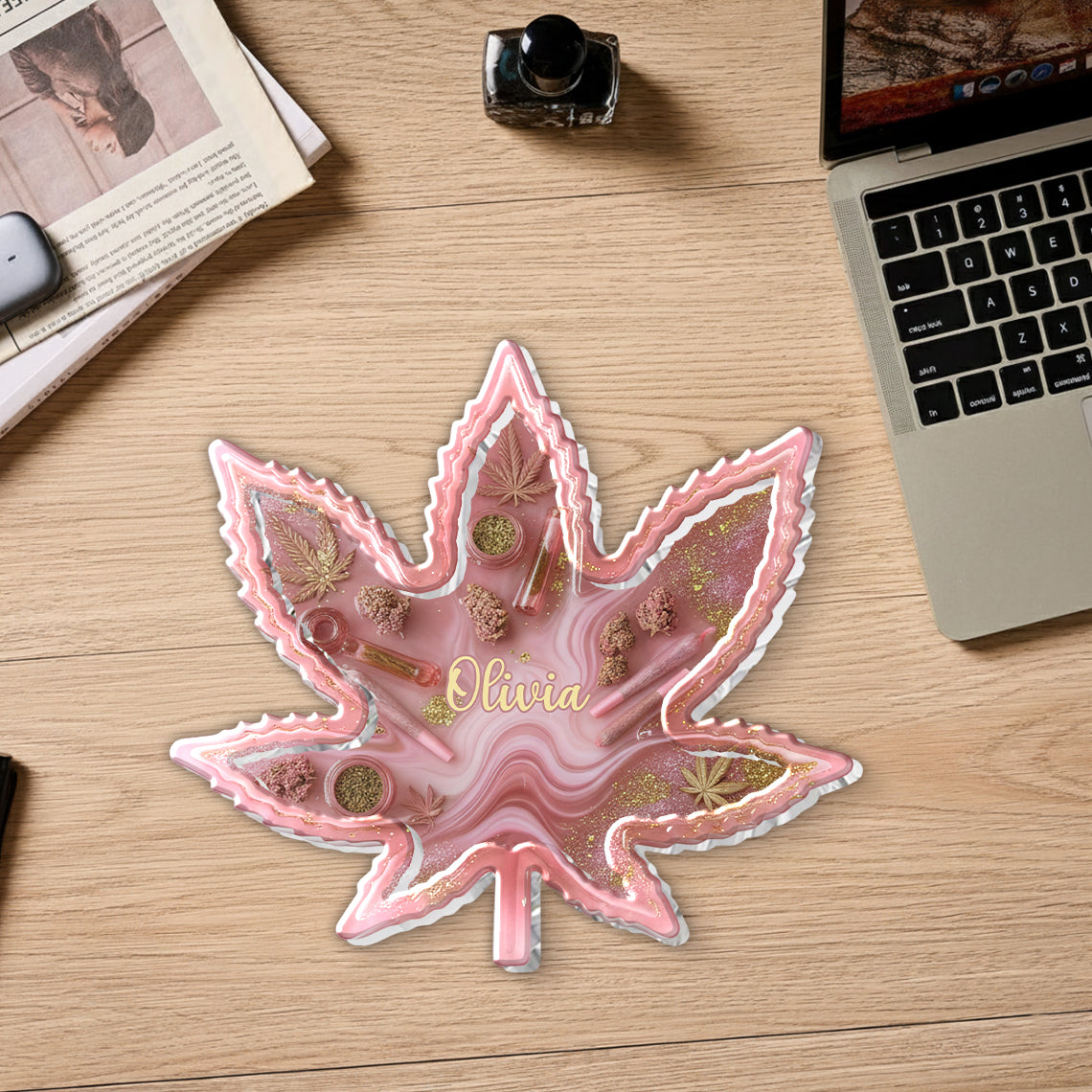 Kiffer & Raucher – Personalisierte Auffangschale für Gras