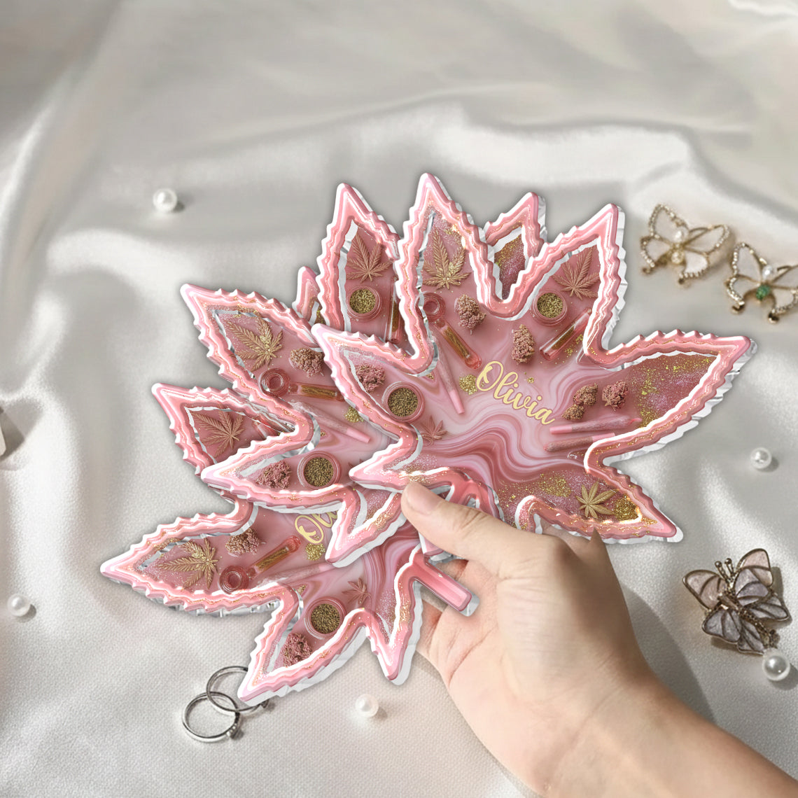 Kiffer & Raucher – Personalisierte Auffangschale für Gras