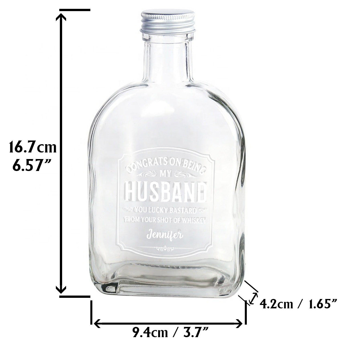 Cheers To My Amazing Husband - Personalized Couple Wine Bottle