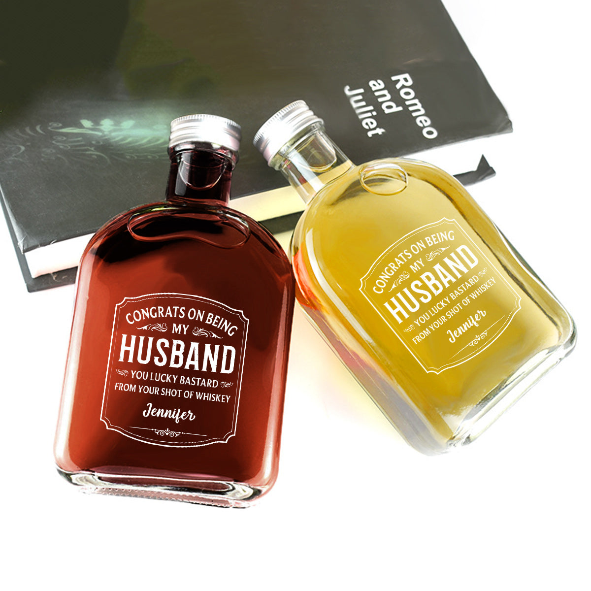 Cheers To My Amazing Husband - Personalized Couple Wine Bottle