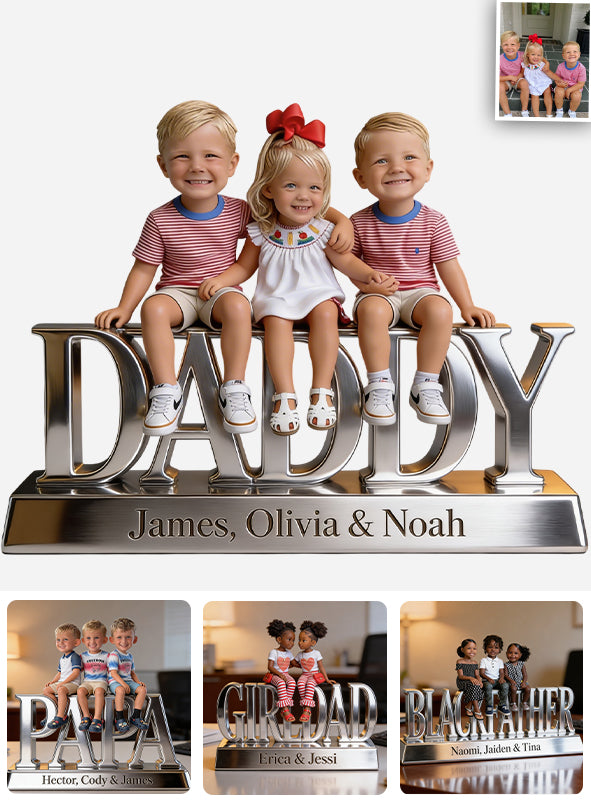 Photo Personnalisée - Plaque Acrylique Personnalisée en Forme de Père