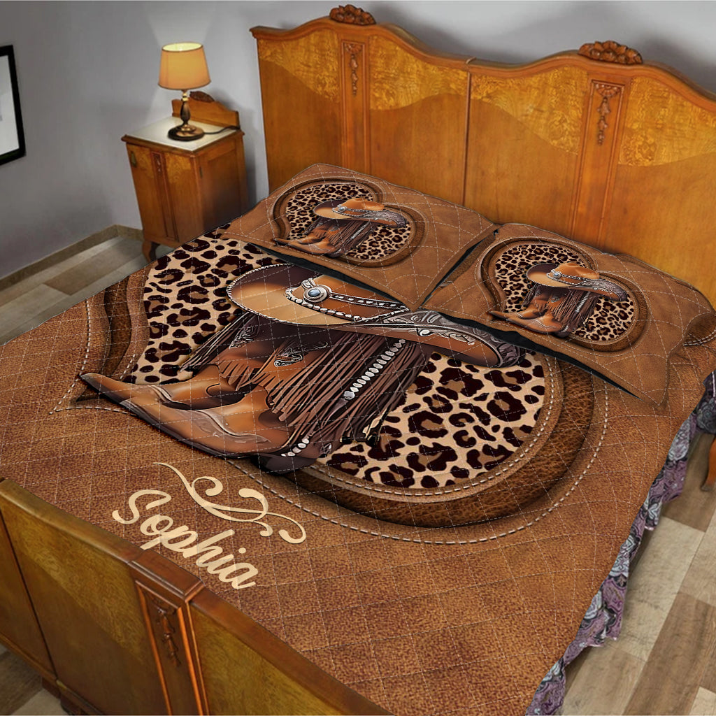 Cowgirl Boots - Personalized Cowgirl Quilt Set