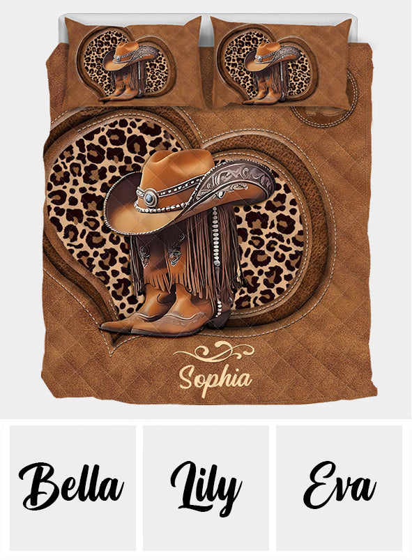 Cowgirl Boots - Personalized Cowgirl Quilt Set