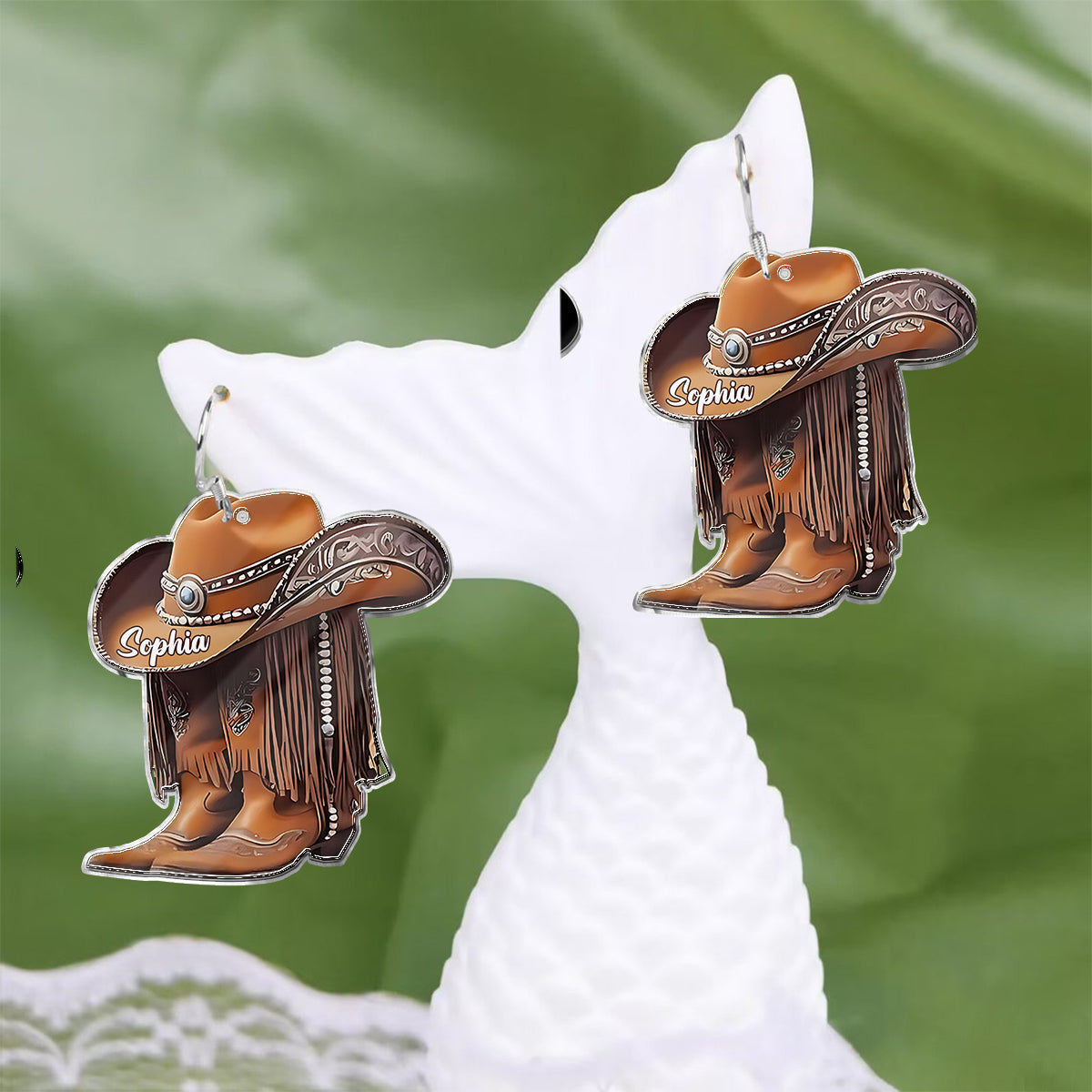 Cowgirl Boots - Personalized Cowgirl Earrings