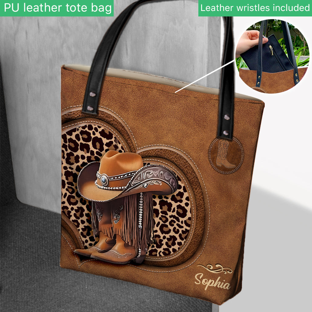 Cowgirl Boots - Personalized Cowgirl Tote Bag
