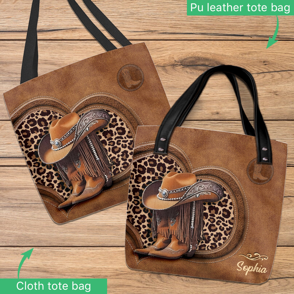Cowgirl Boots - Personalized Cowgirl Tote Bag