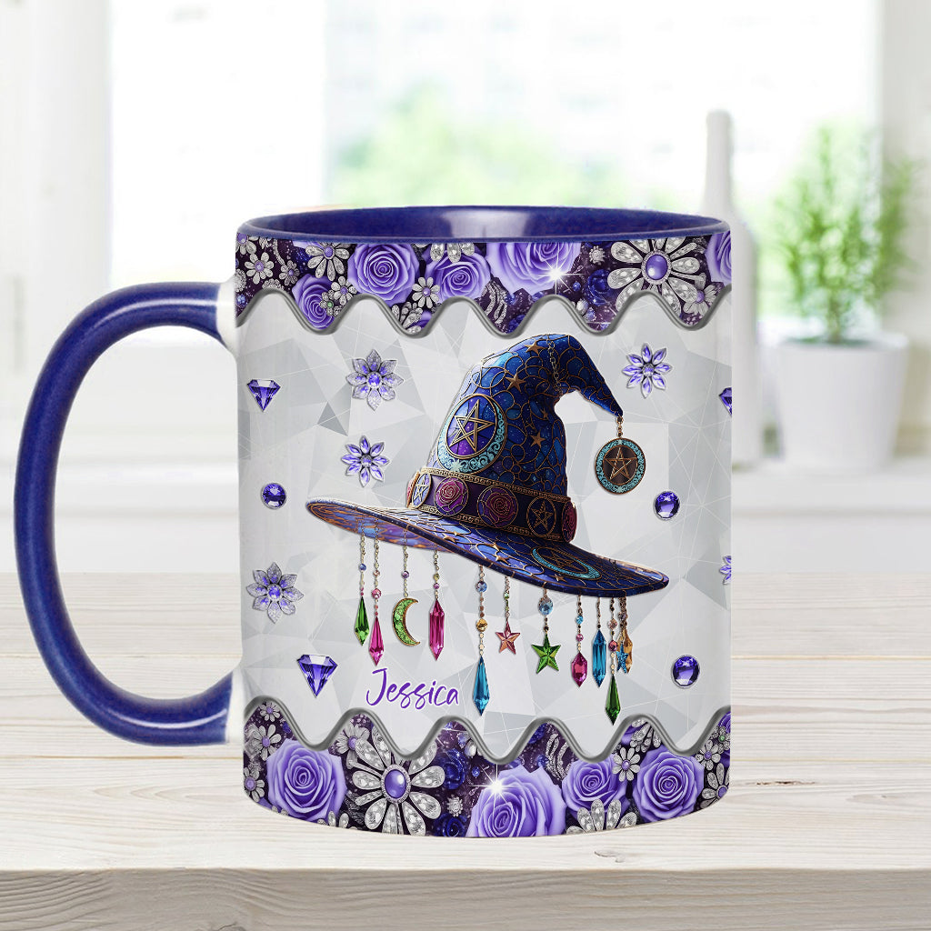 Beautiful Hat Witch - Personalized Witch Accent Mug