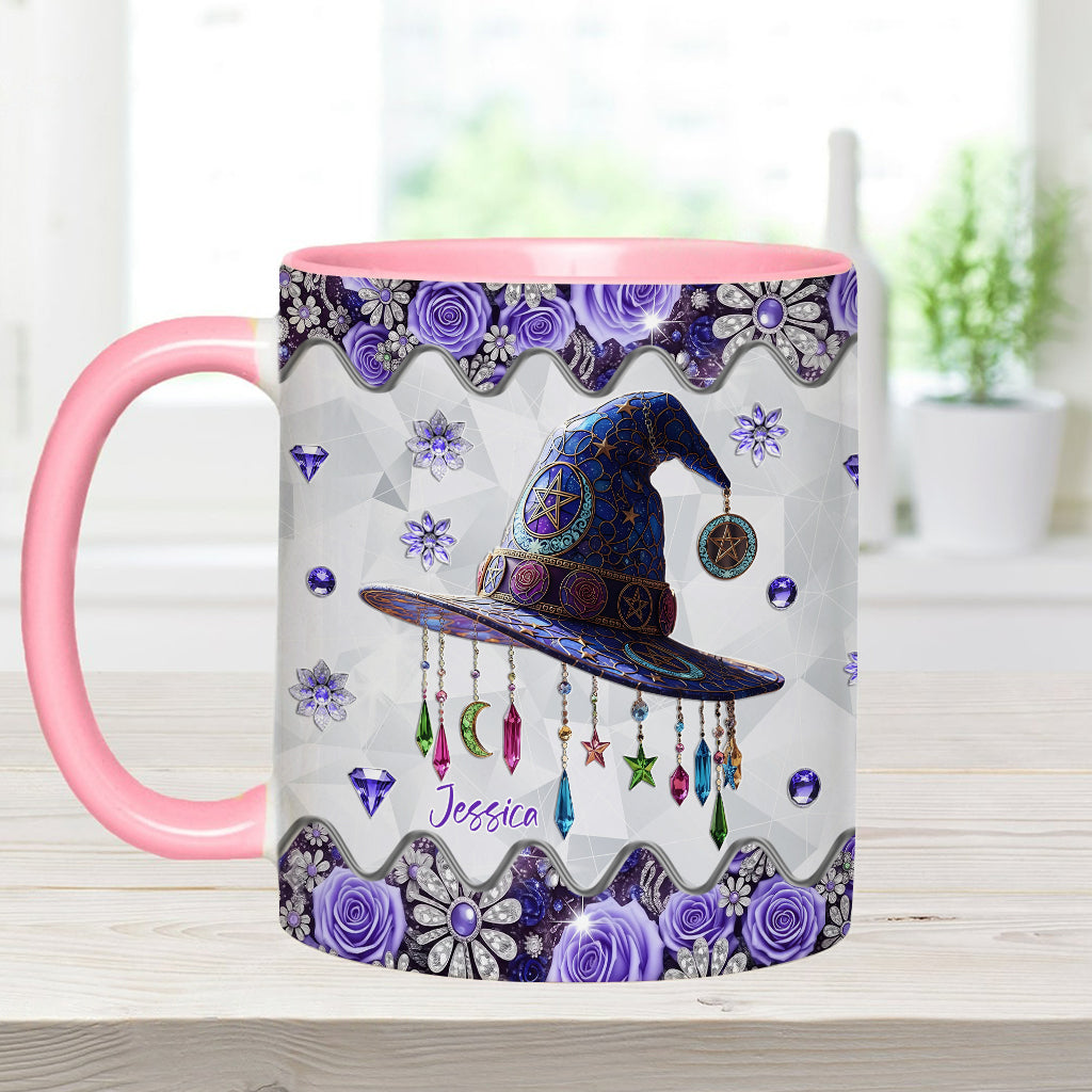 Beautiful Hat Witch - Personalized Witch Accent Mug