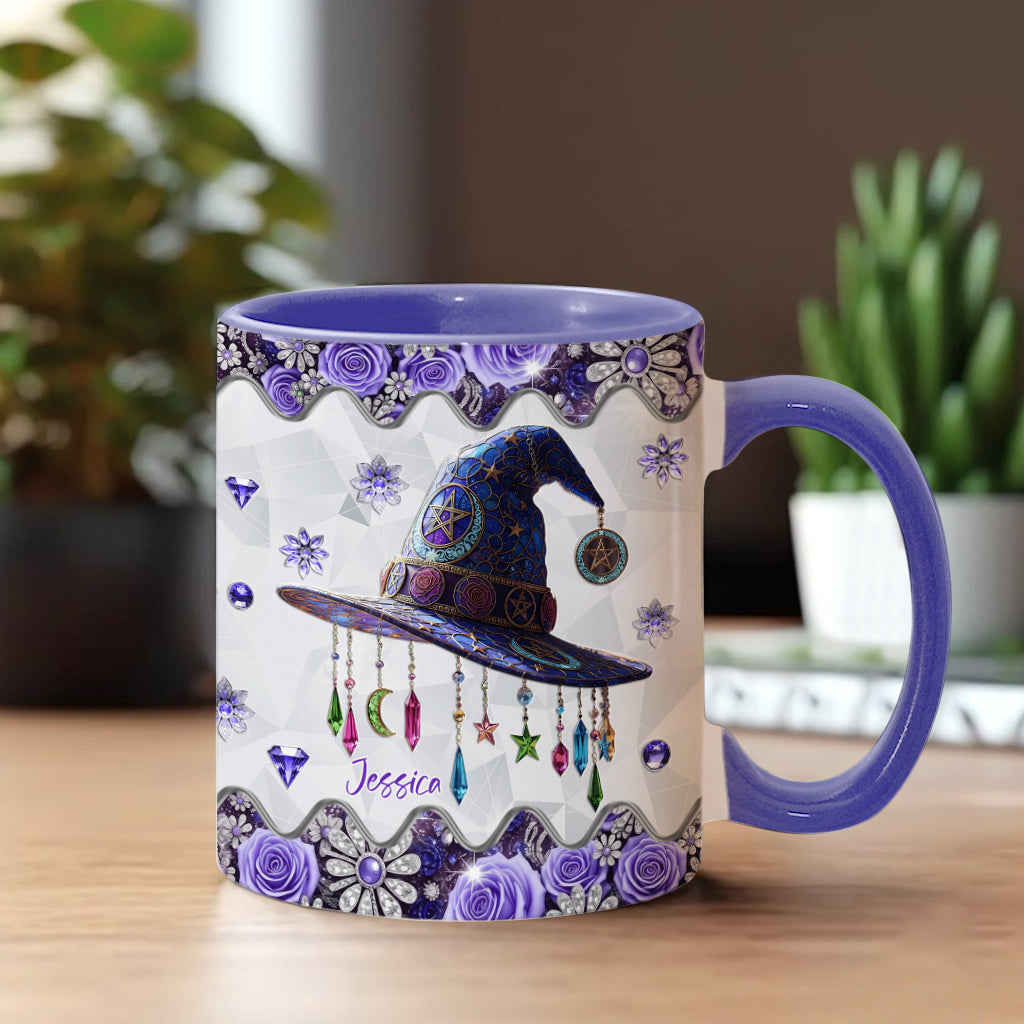 Beautiful Hat Witch - Personalized Witch Accent Mug