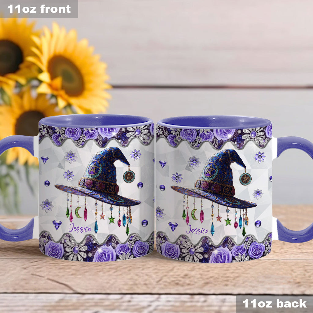 Beautiful Hat Witch - Personalized Witch Accent Mug