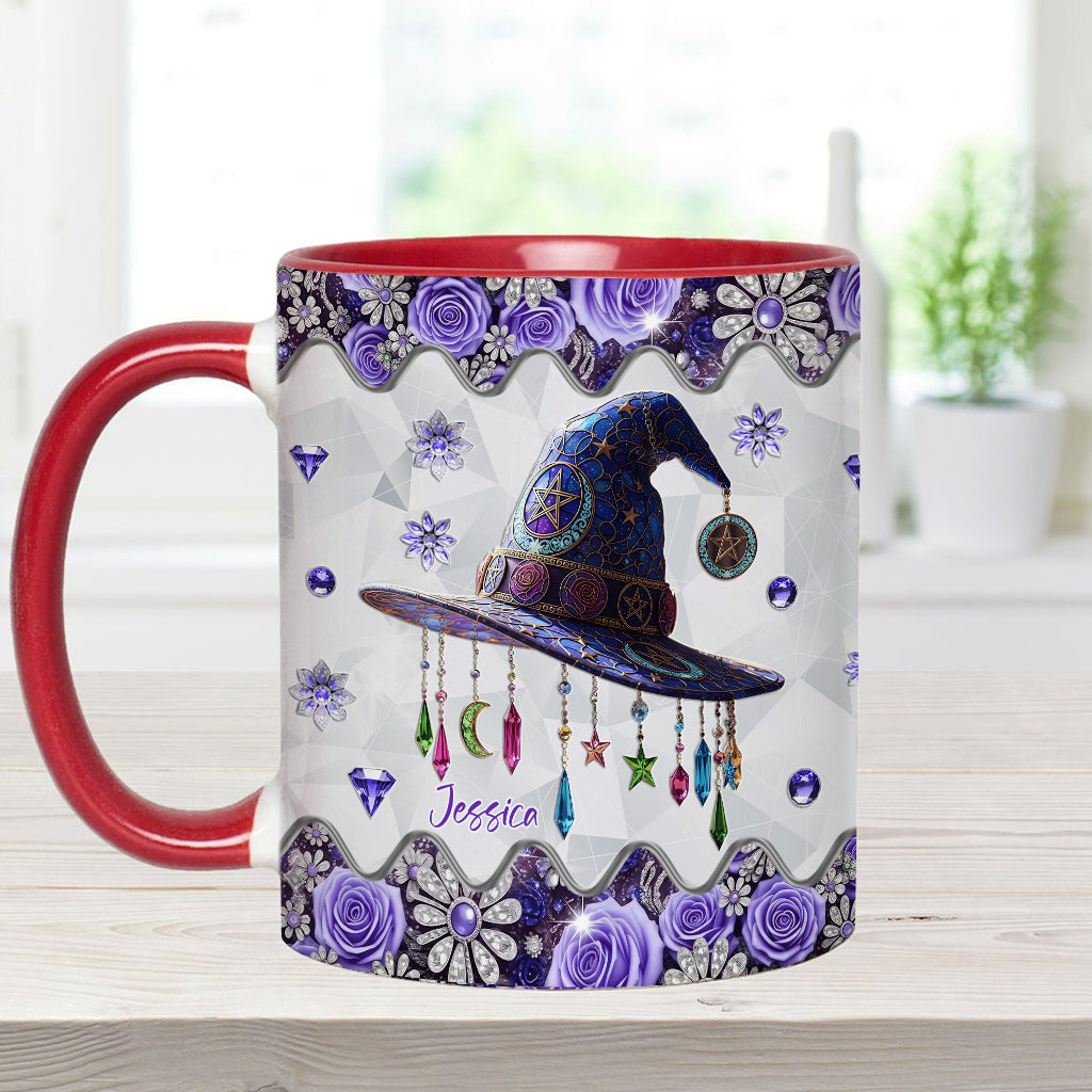 Beautiful Hat Witch - Personalized Witch Accent Mug