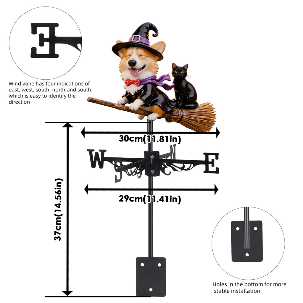 Geschenk für Tierbesitzer, Halloween Geschenk - Personalisierte Wetterfahne