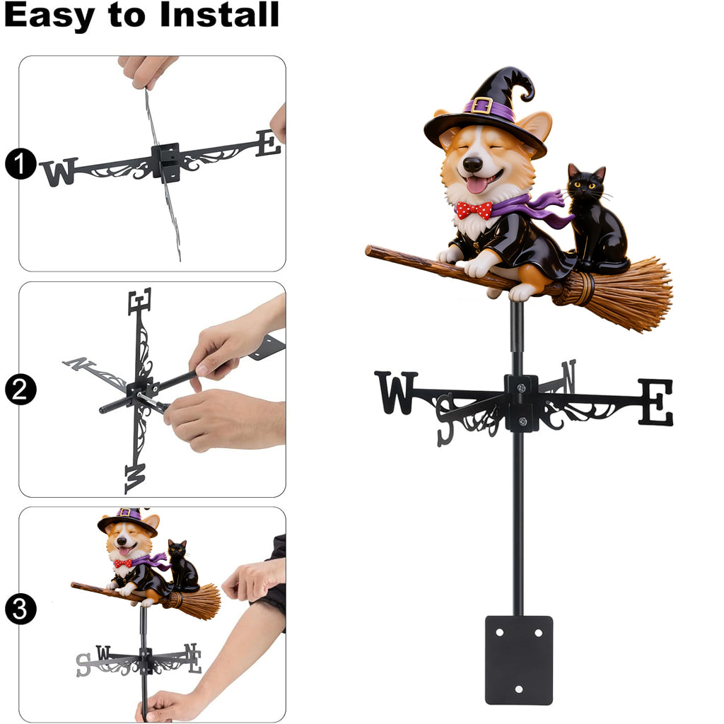 Geschenk für Tierbesitzer, Halloween Geschenk - Personalisierte Wetterfahne