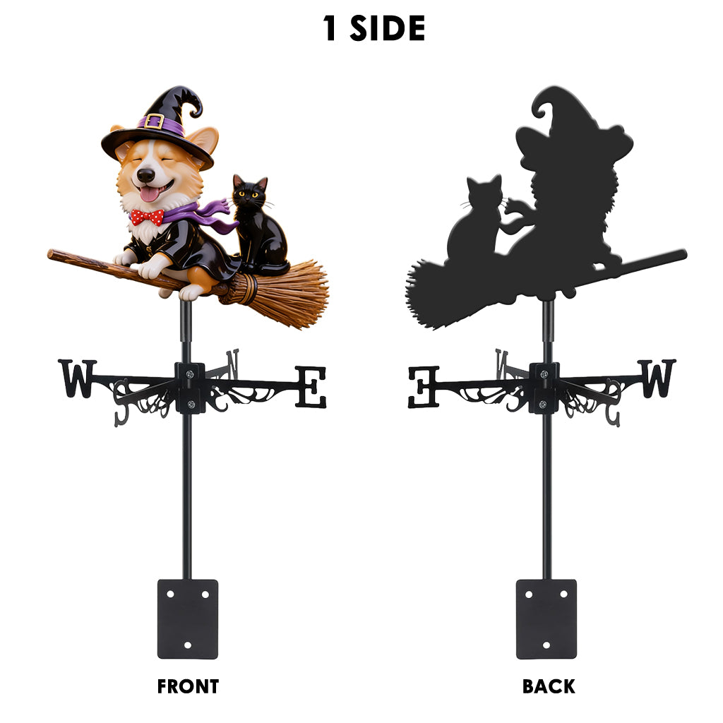 Geschenk für Tierbesitzer, Halloween Geschenk - Personalisierte Wetterfahne