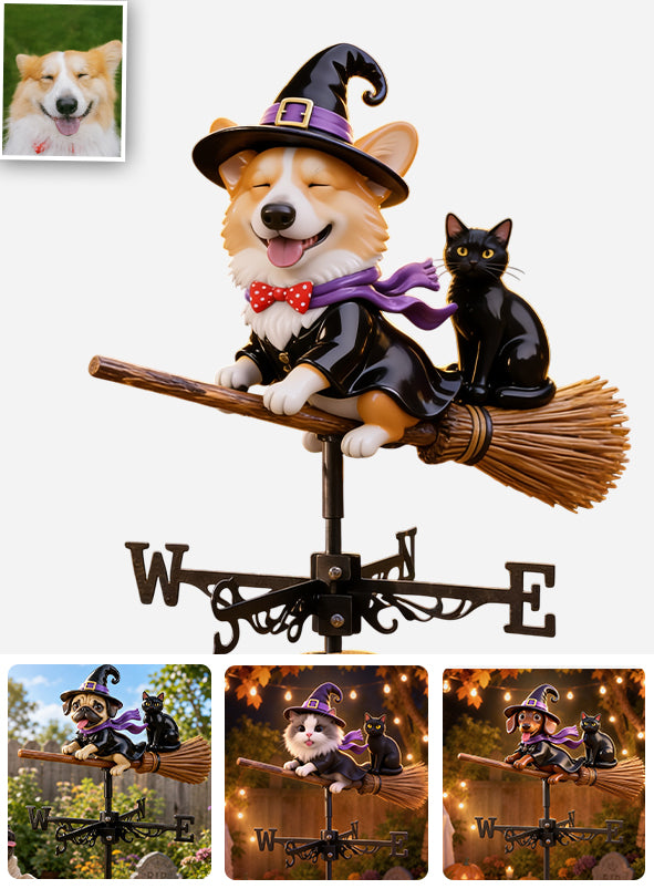 Geschenk für Tierbesitzer, Halloween Geschenk - Personalisierte Wetterfahne