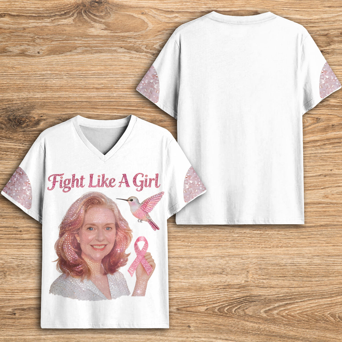 Starke Krieger - Personalisierbares T-Shirt zur Brustkrebsbewusstsein