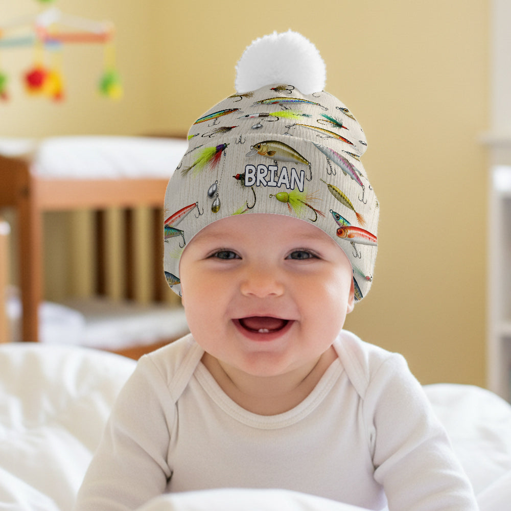 Love Fishing - Personalized Fishing Beanie Hat