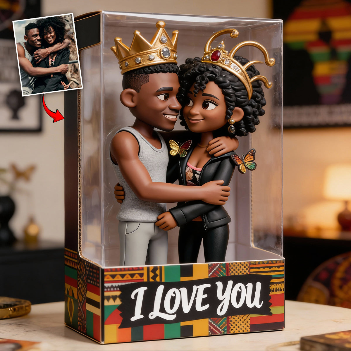 Ich liebe dich – Personalisierte Acrylplakette in individueller Form für Paare