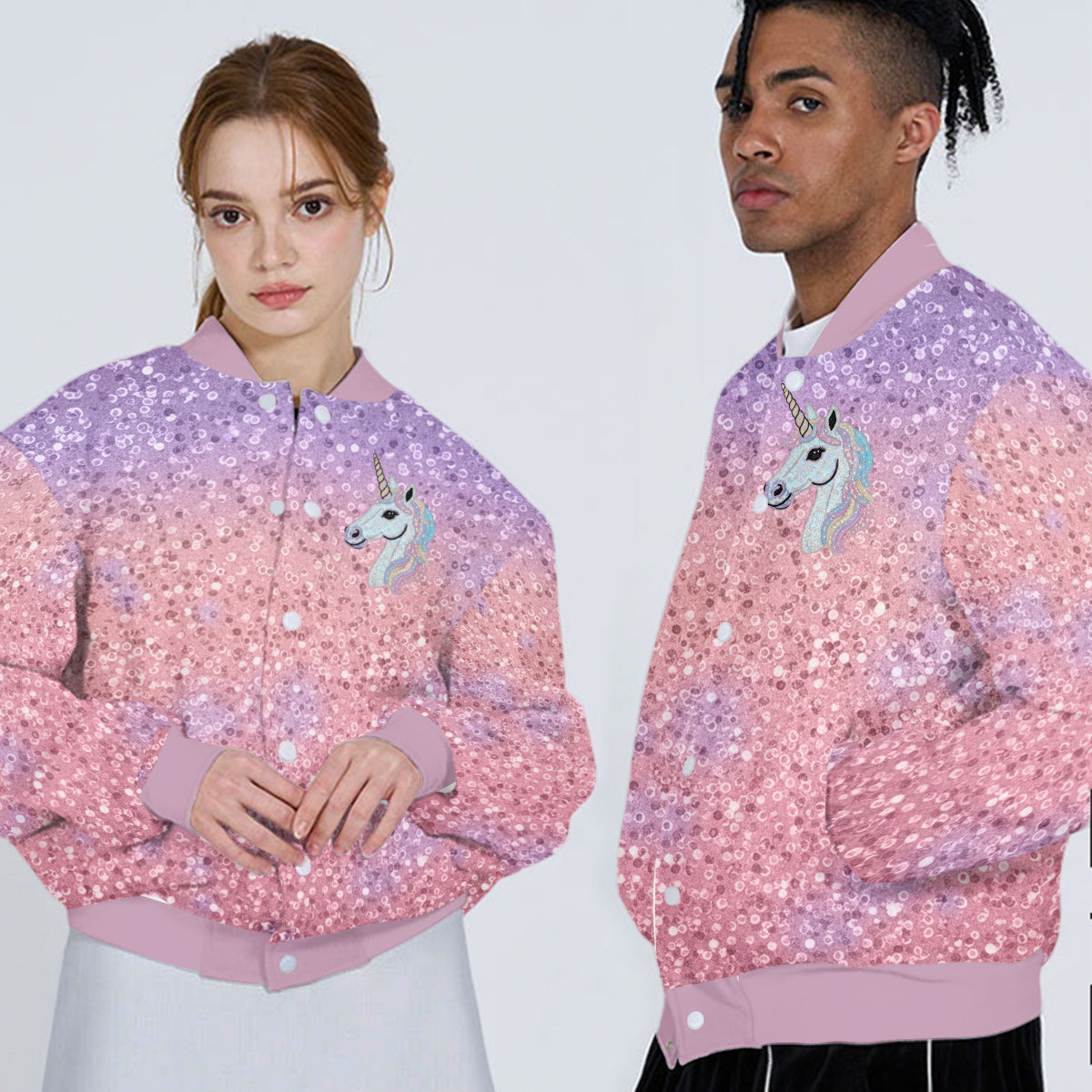 Beautiful Unicorn Gift For Girl - Personalized Kid Varsity Jacket