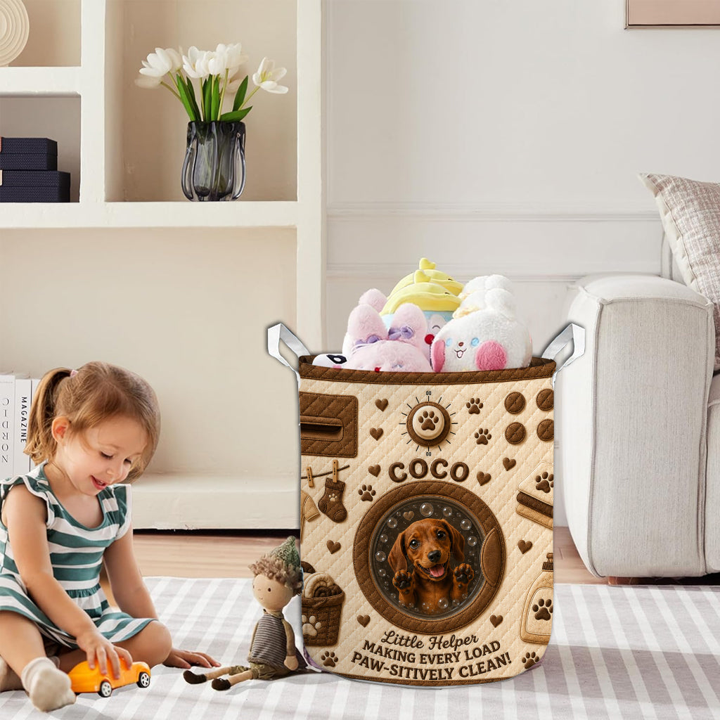 Funny Pet Laundry Room Decor - Personalized Dog Storage Basket