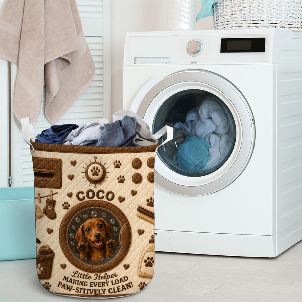 Funny Pet Laundry Room Decor - Personalized Dog Storage Basket