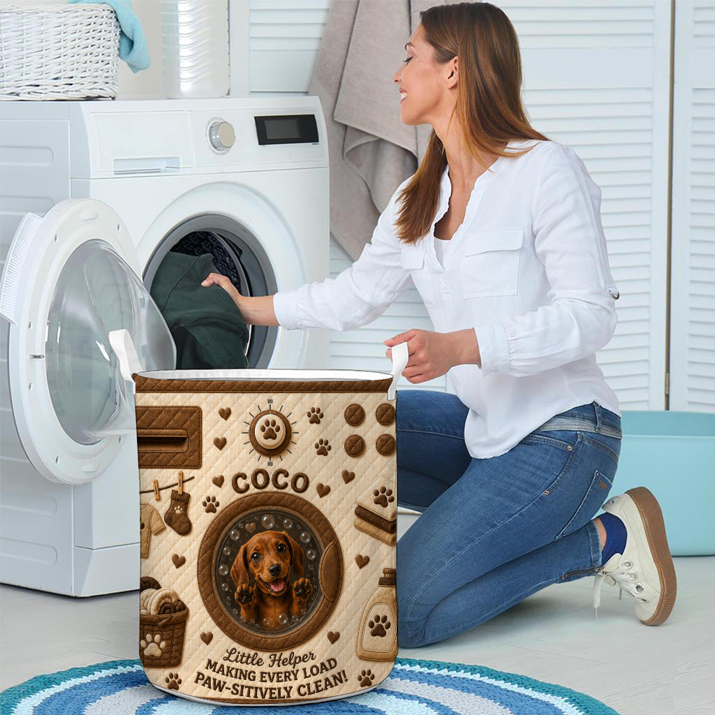 Funny Pet Laundry Room Decor - Personalized Dog Storage Basket