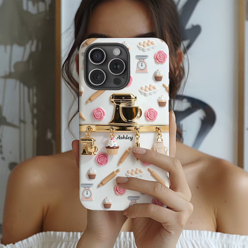 Coque de téléphone personnalisée avec motif pâtisserie - Charms de pâtisserie