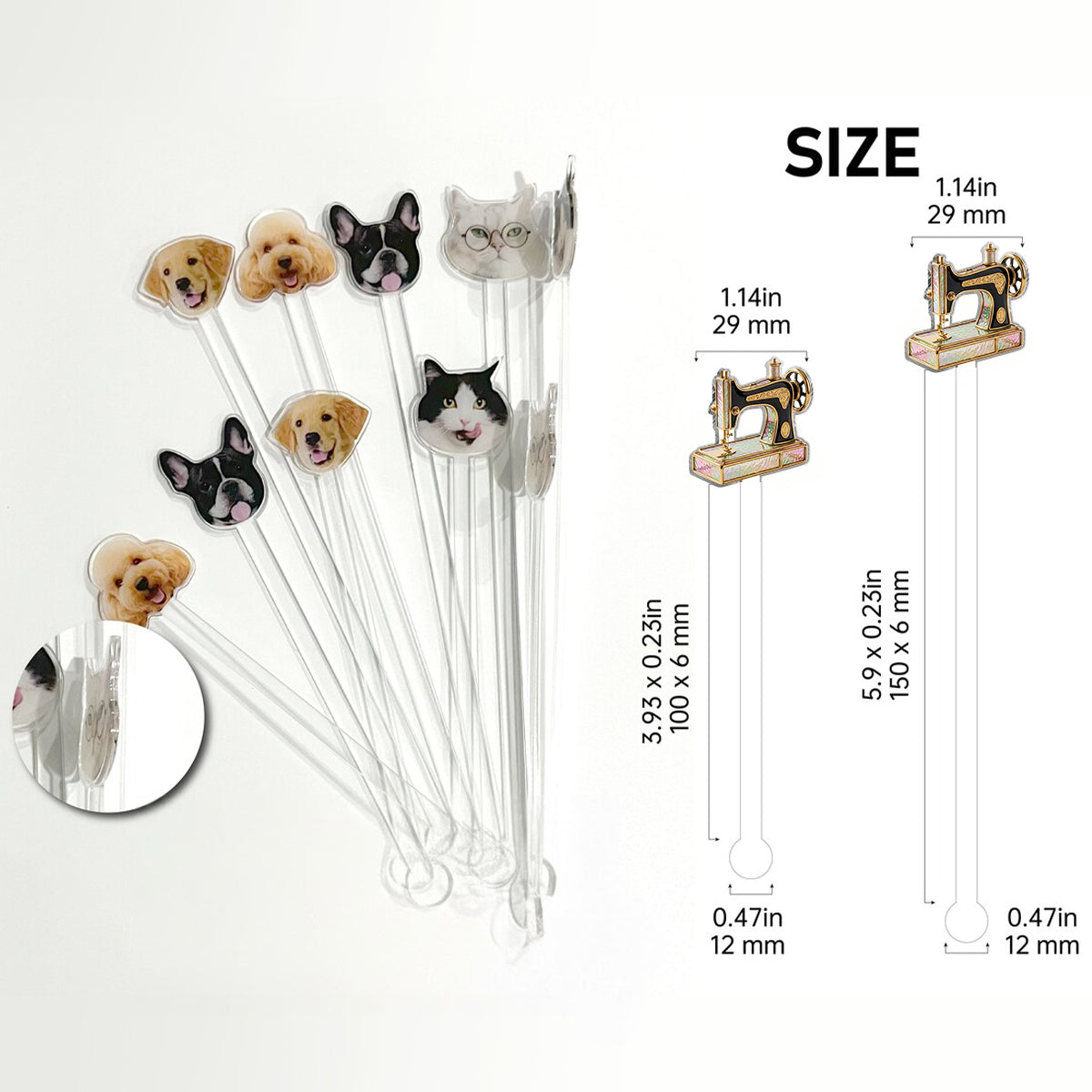 Juste une fille qui aime coudre - Mug personnalisé avec ensemble de couture et agitateurs en acrylique