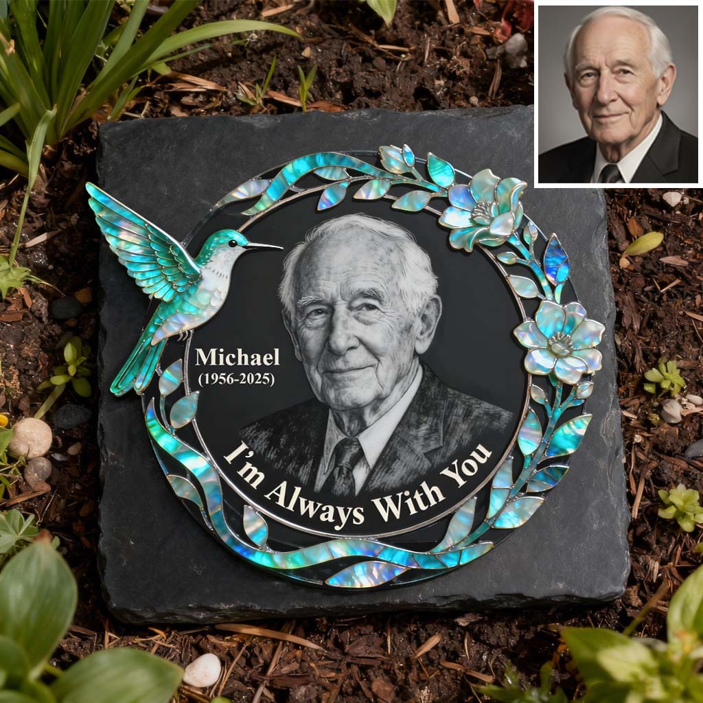 I'm Always With You - Personalized Memorial Square Shaped Stone