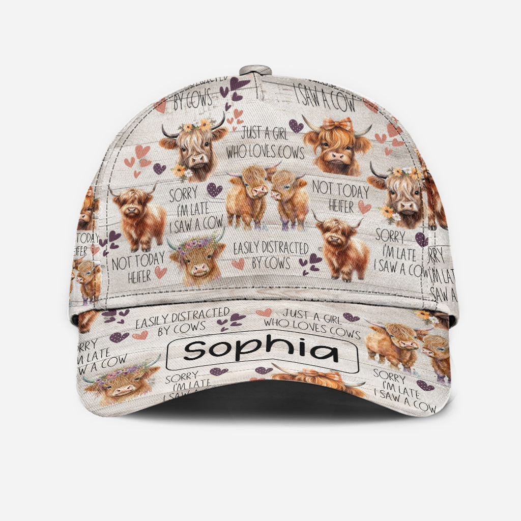 Just A Girl Who Loves Highland Cows - Personalized Highland Cow Classic Cap