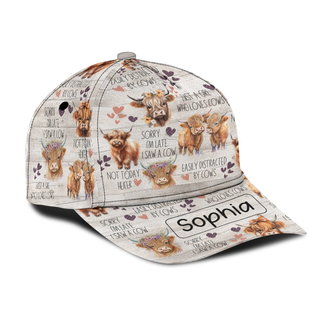 Just A Girl Who Loves Highland Cows - Personalized Highland Cow Classic Cap
