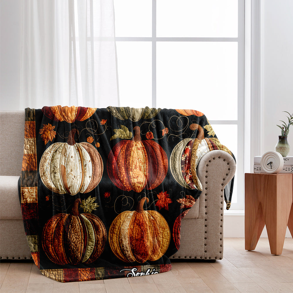 Hello Fall - Personalized Autumn Blanket