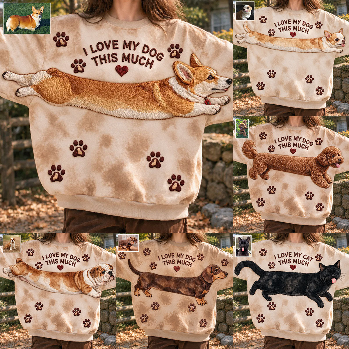 Cadeau pour Propriétaire de Chien - Pull Moche Personnalisé