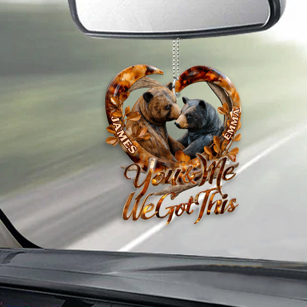 Together Forever - Personalized Hunting Transparent Car Ornament