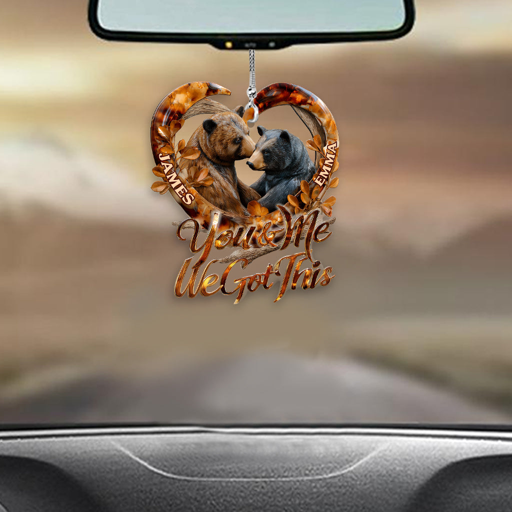 Together Forever - Personalized Hunting Transparent Car Ornament