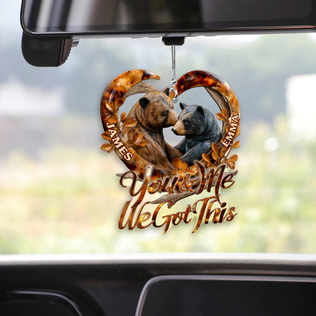 Together Forever - Personalized Hunting Transparent Car Ornament