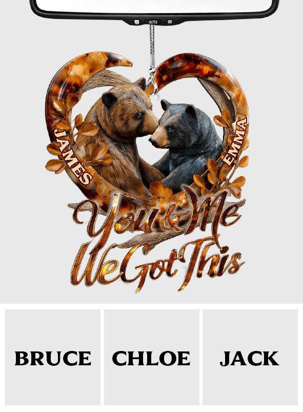 Together Forever - Personalized Hunting Transparent Car Ornament