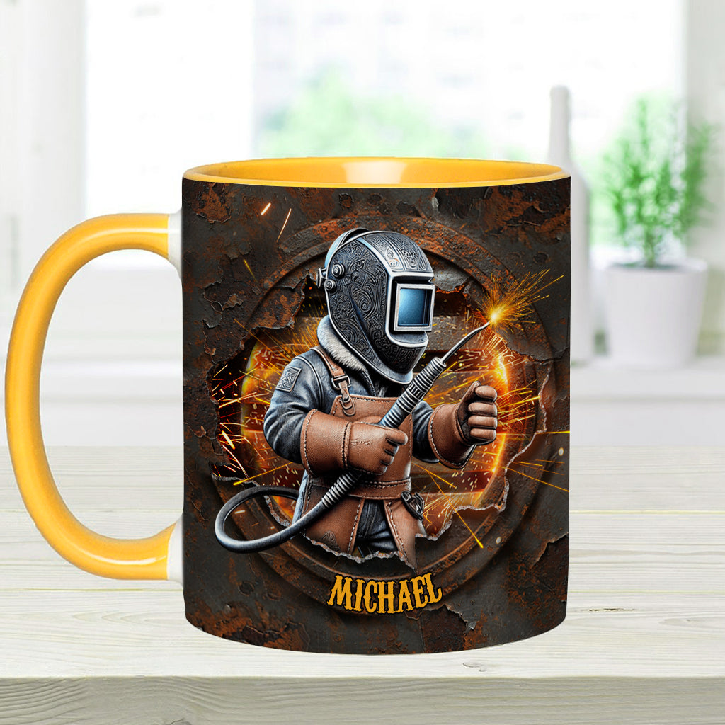 Stolzer Schweißer – Personalisierte Tasse mit Schweißer-Akzent